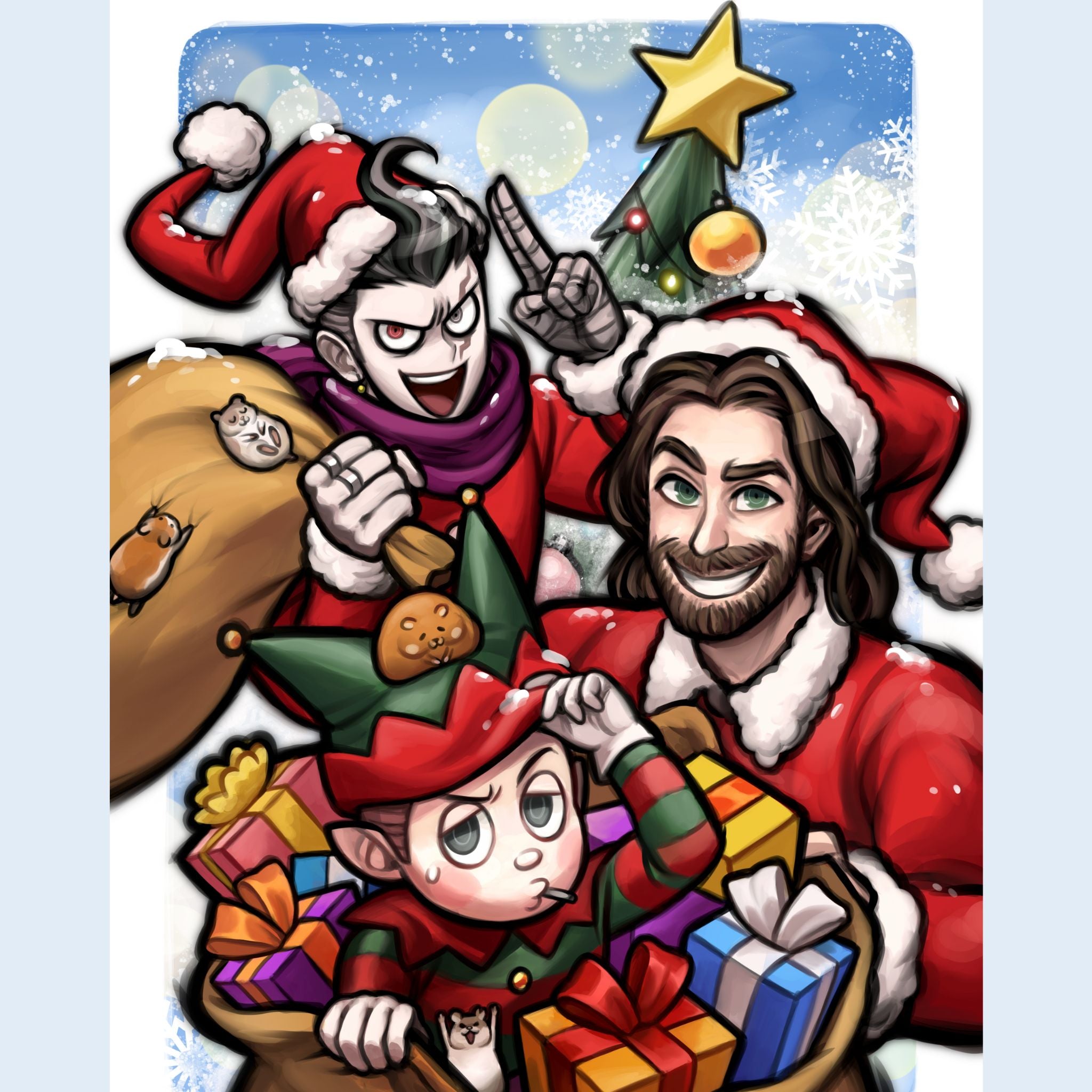 Danganronpa Christmas 8x10