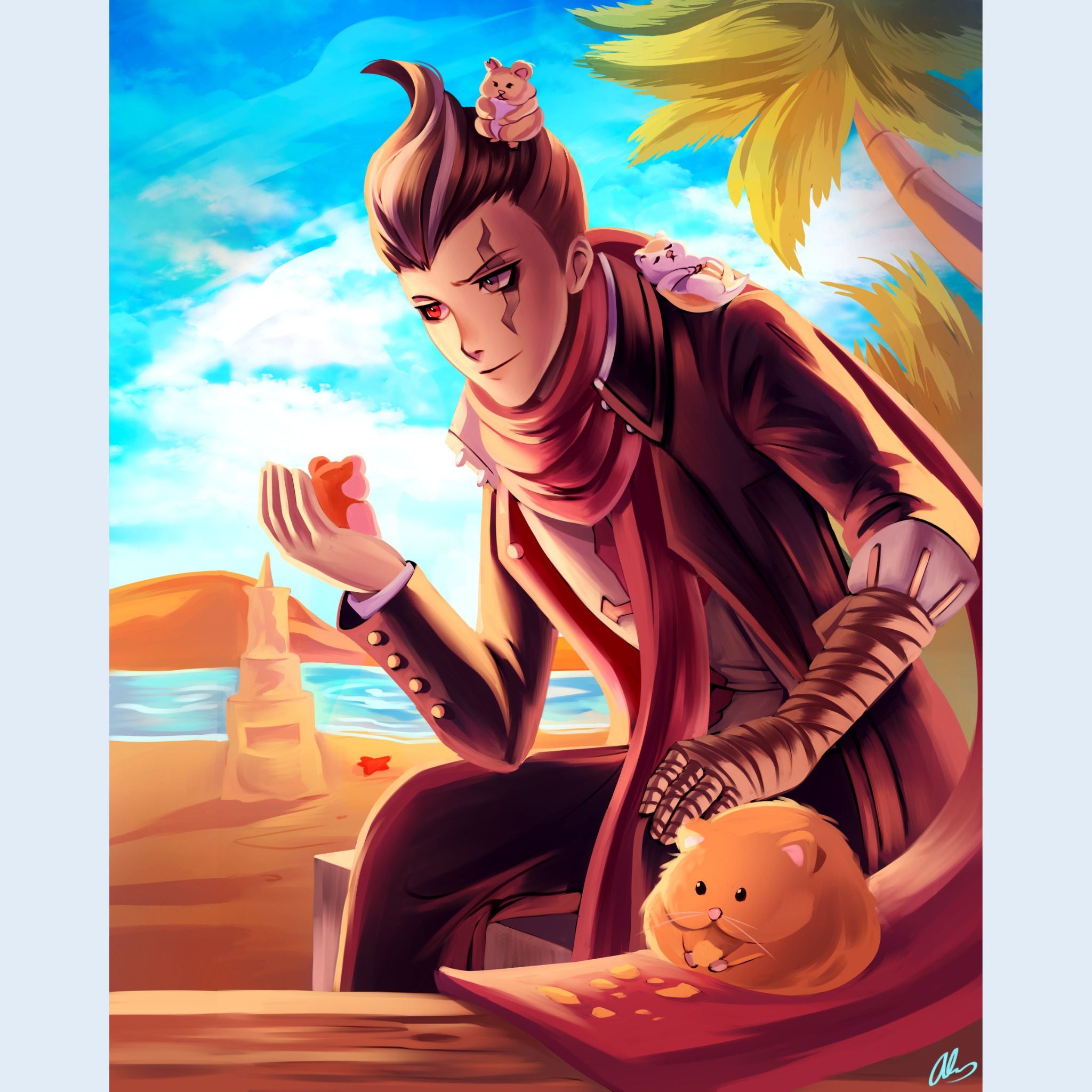 Beach Gundham Tanaka 8x10